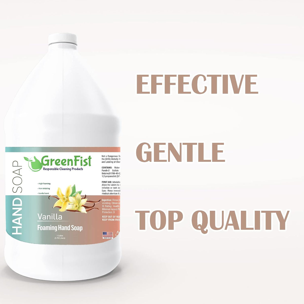 GreenFist Foaming Hand Soap Refill, 1 Gallon (128 oz) Jug