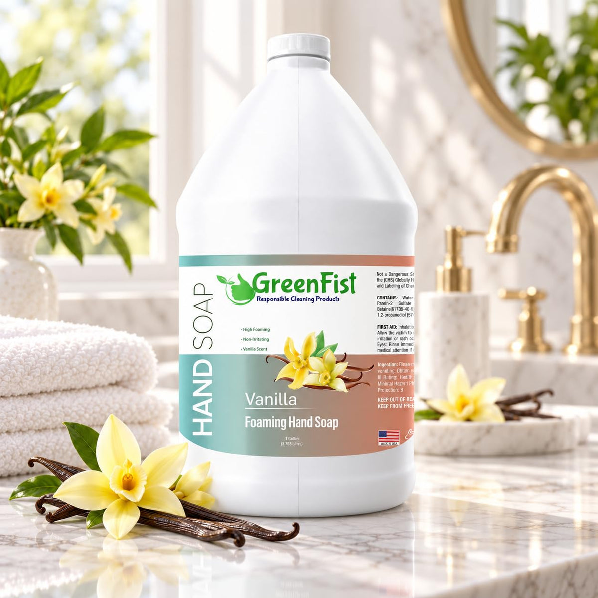 GreenFist Foaming Hand Soap Refill, 1 Gallon (128 oz) Jug