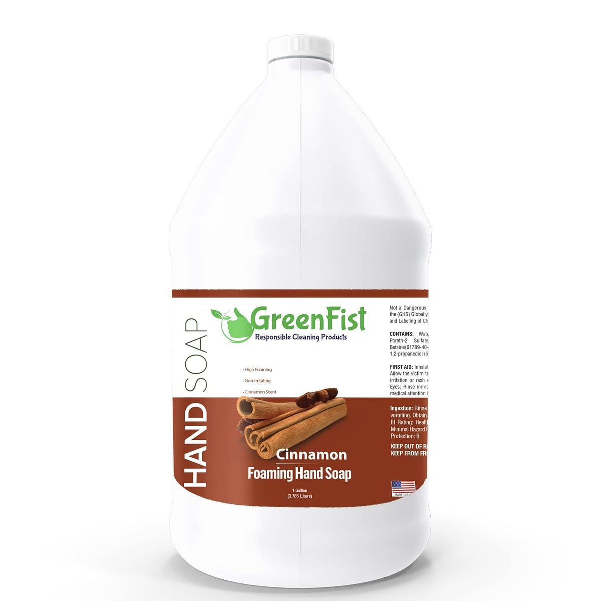 GreenFist Foaming Hand Soap Refill, 1 Gallon (128 oz) Jug