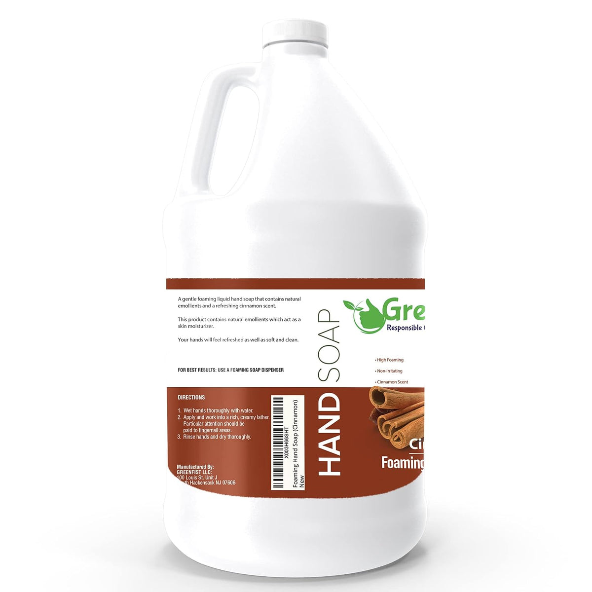 GreenFist Foaming Hand Soap Refill, 1 Gallon (128 oz) Jug