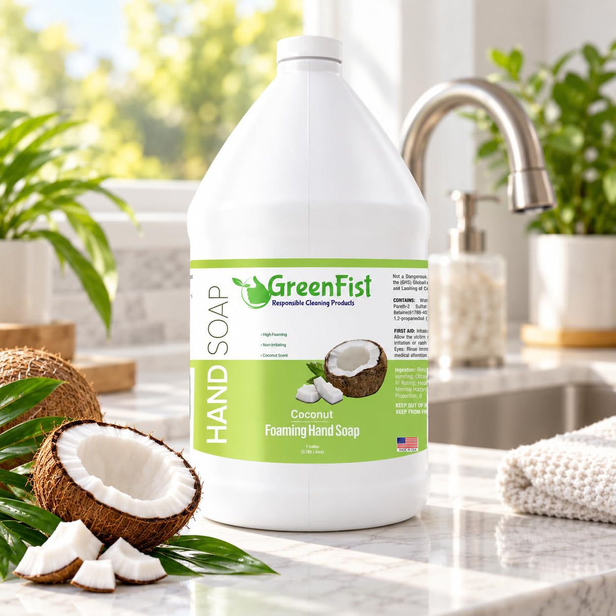 GreenFist Foaming Hand Soap Refill, 1 Gallon (128 oz) Jug