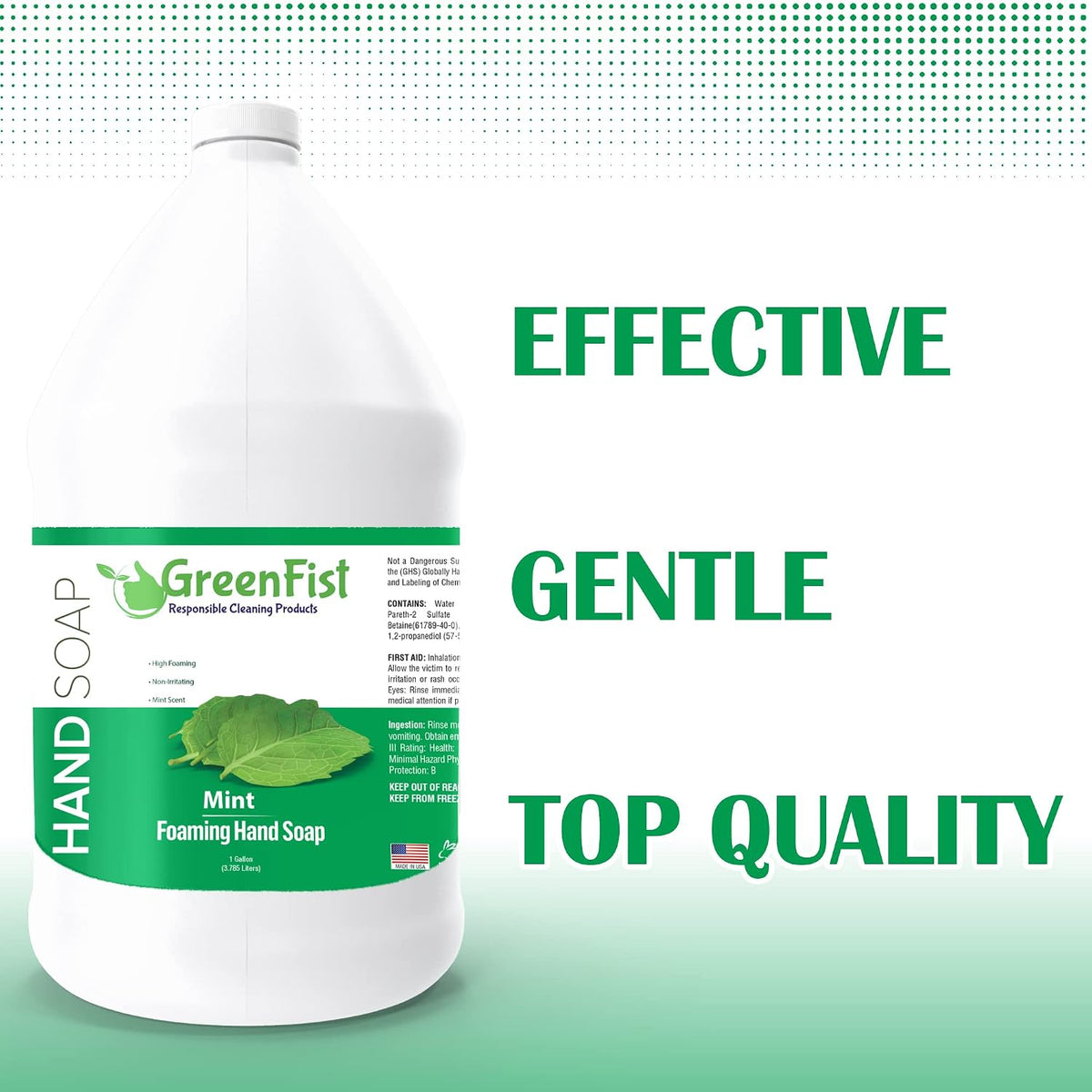 GreenFist Foaming Hand Soap Refill, 1 Gallon (128 oz) Jug