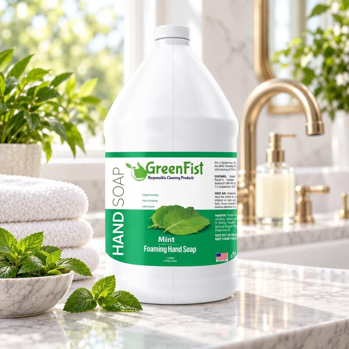 GreenFist Foaming Hand Soap Refill, 1 Gallon (128 oz) Jug