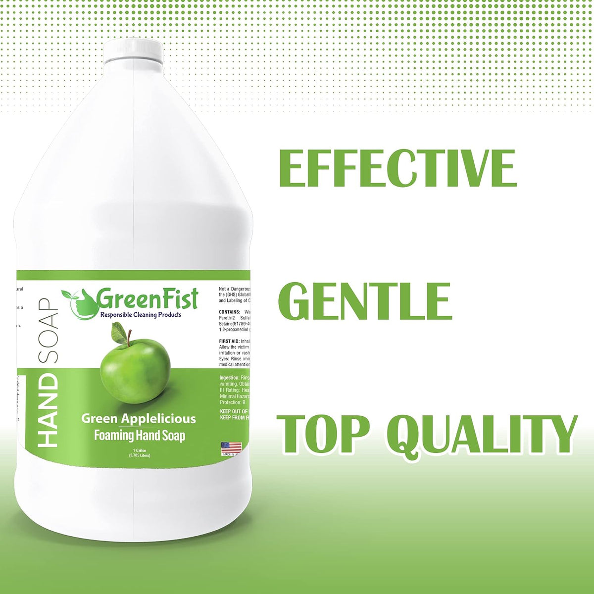 GreenFist Foaming Hand Soap Refill, 1 Gallon (128 oz) Jug