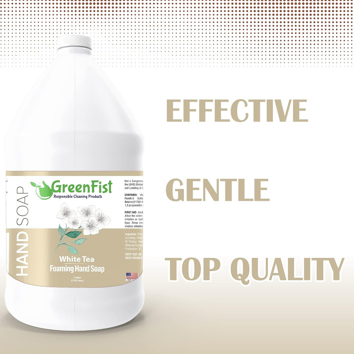 GreenFist Foaming Hand Soap Refill, 1 Gallon (128 oz) Jug