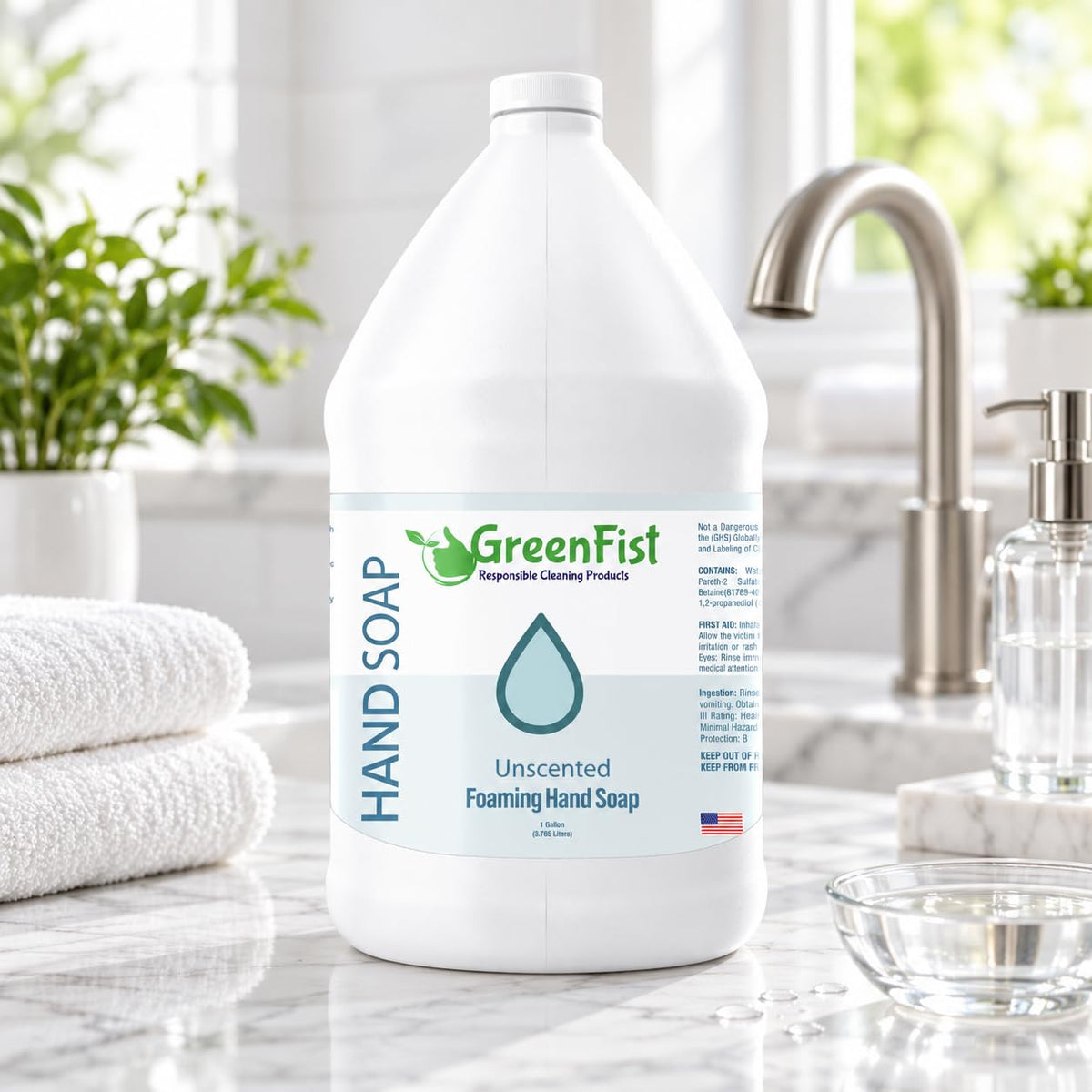 GreenFist Foaming Hand Soap Refill, 1 Gallon (128 oz) Jug