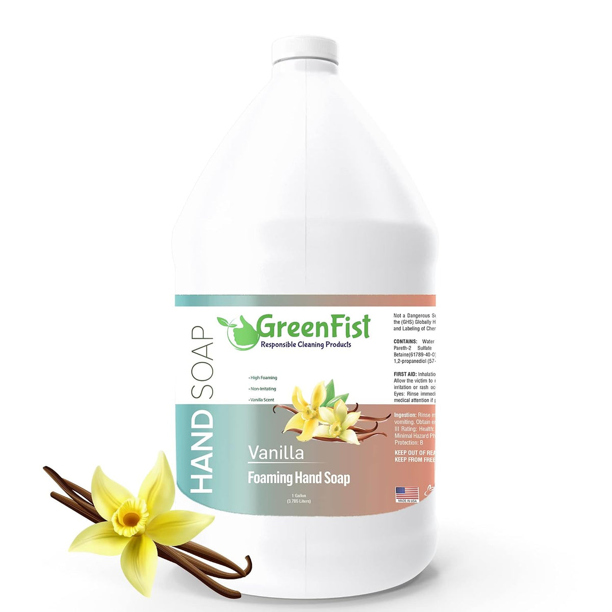 GreenFist Foaming Hand Soap Refill, 1 Gallon (128 oz) Jug