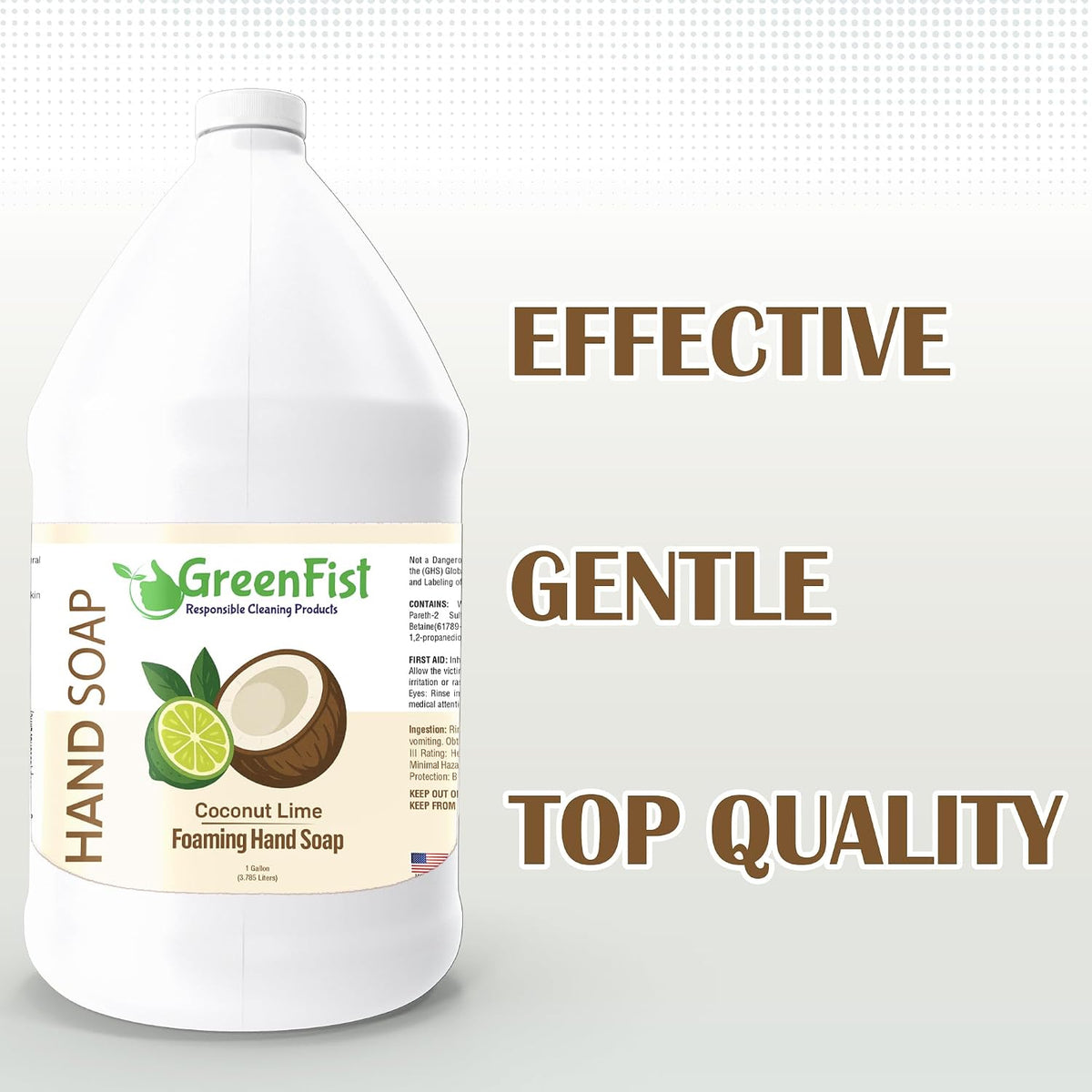 GreenFist Foaming Hand Soap Refill, 1 Gallon (128 oz) Jug