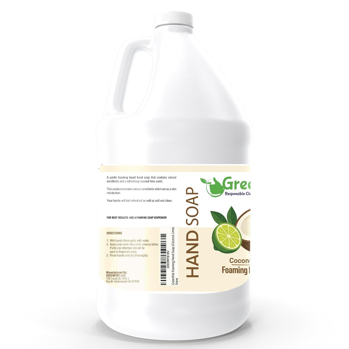 GreenFist Foaming Hand Soap Refill, 1 Gallon (128 oz) Jug
