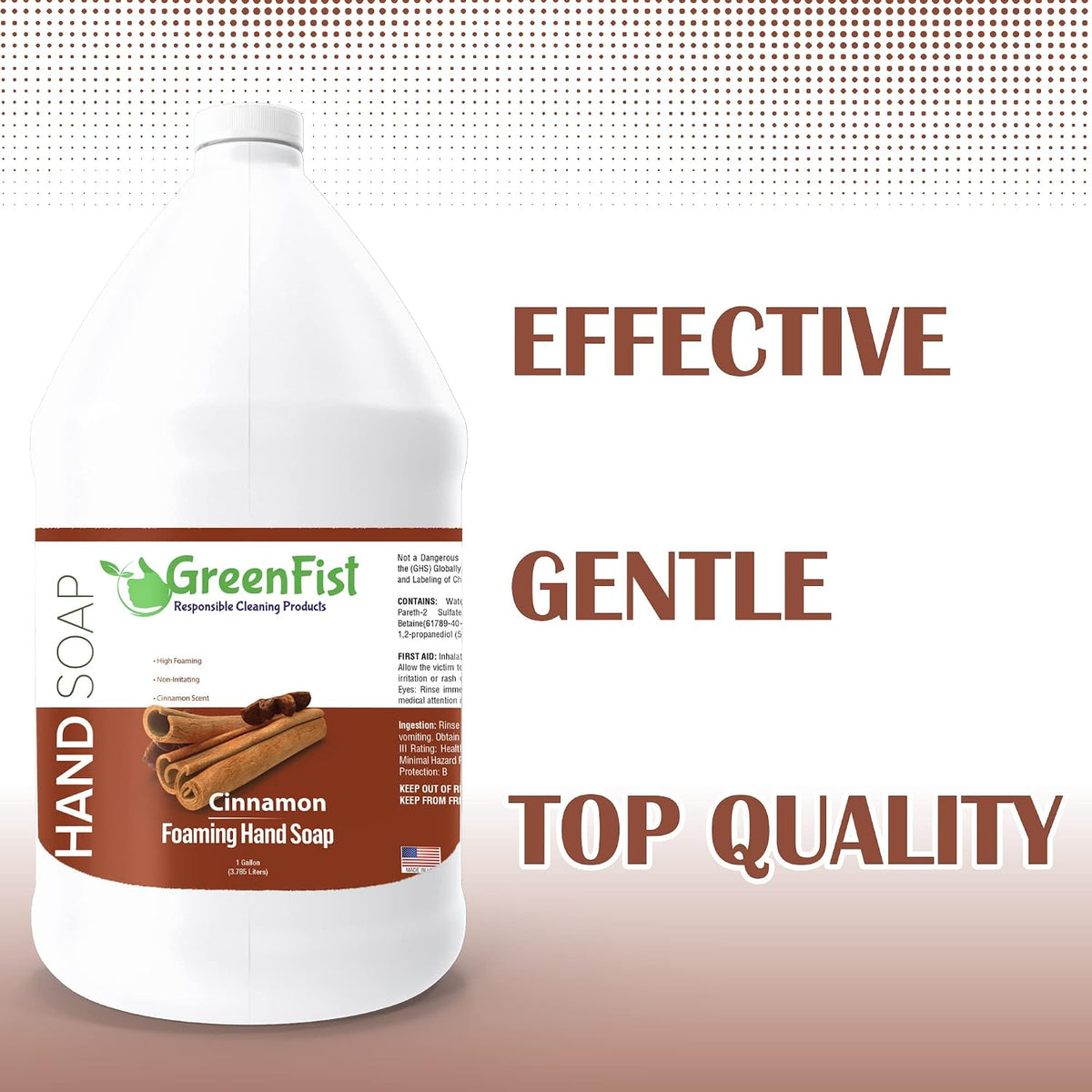 GreenFist Foaming Hand Soap Refill, 1 Gallon (128 oz) Jug