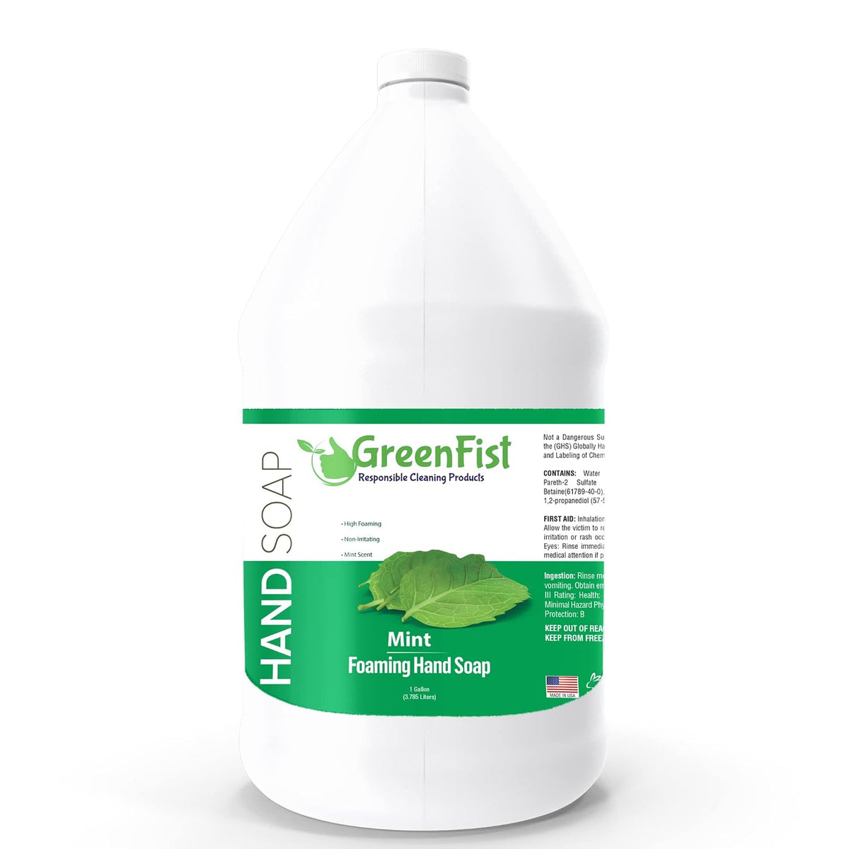 GreenFist Foaming Hand Soap Refill, 1 Gallon (128 oz) Jug