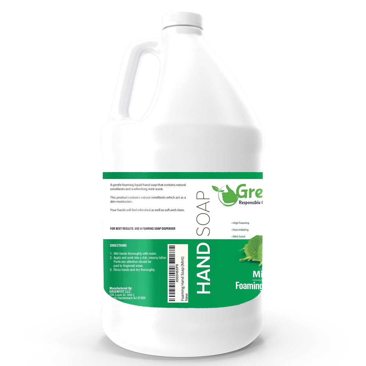 GreenFist Foaming Hand Soap Refill, 1 Gallon (128 oz) Jug