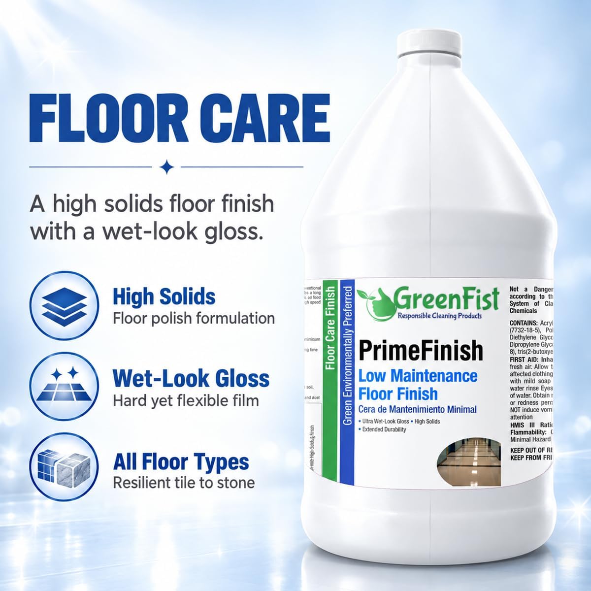 GreenFist PrimeFinish Floor Polish, 1 Gallon