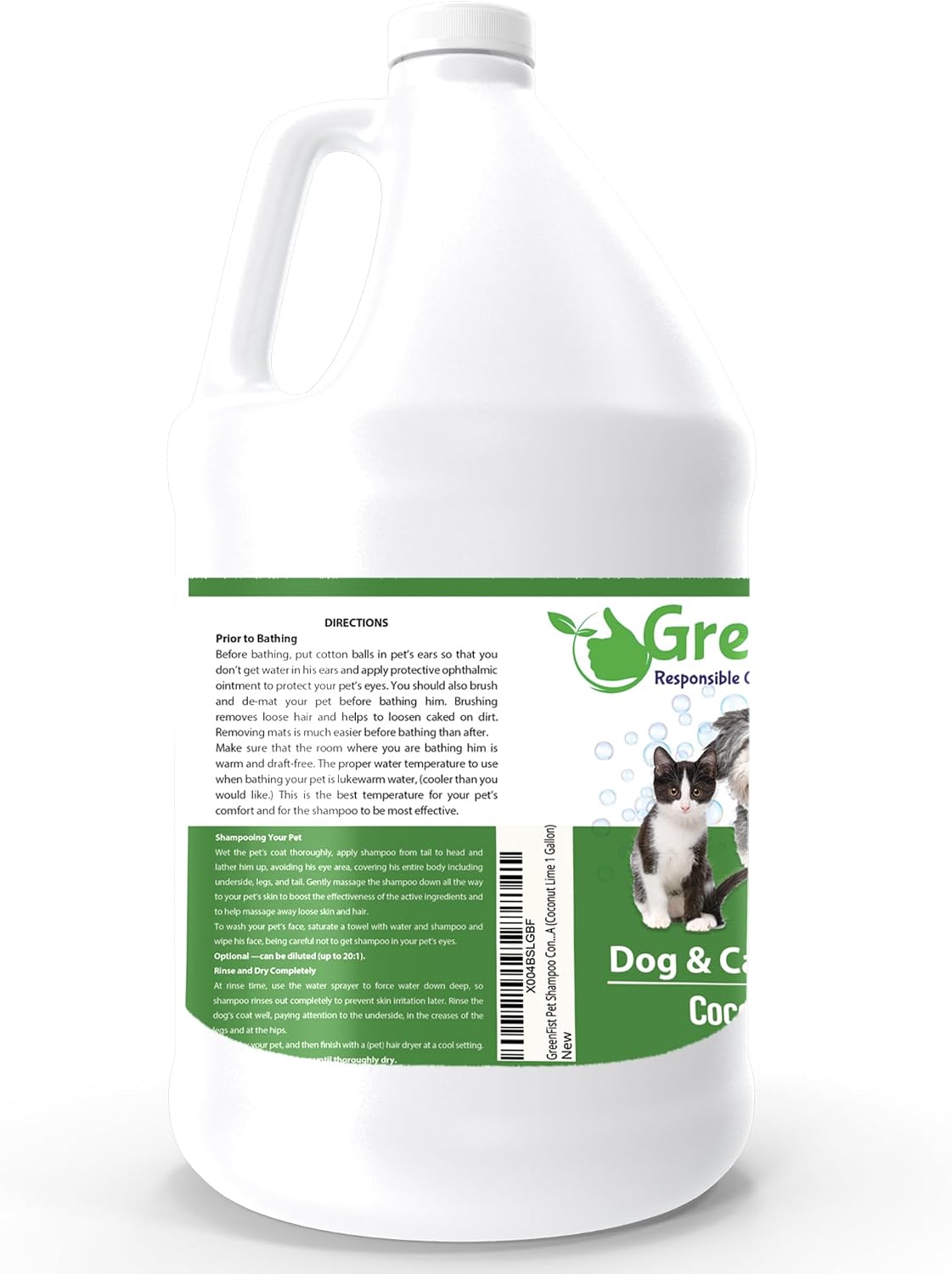 GreenFist Pet Shampoo for Dogs and Cats