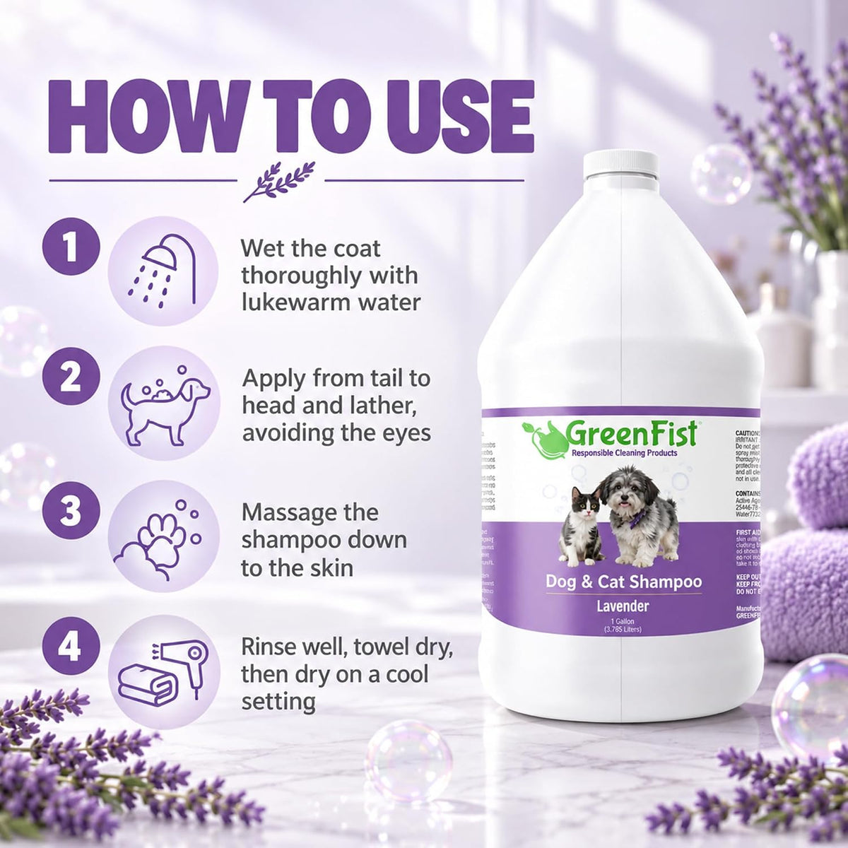GreenFist Pet Shampoo for Dogs and Cats