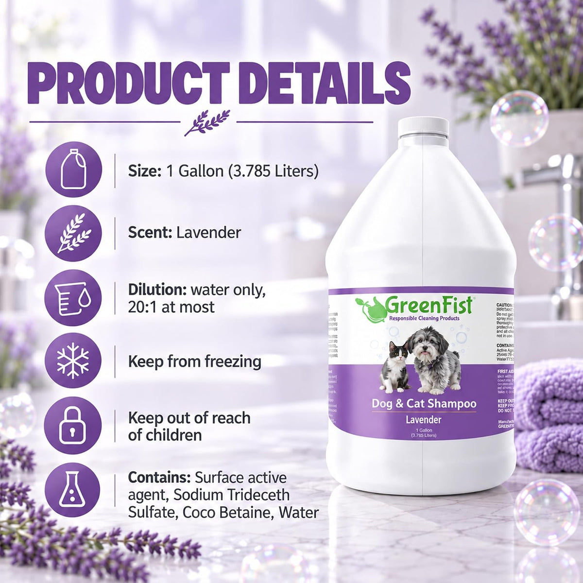 GreenFist Pet Shampoo for Dogs and Cats