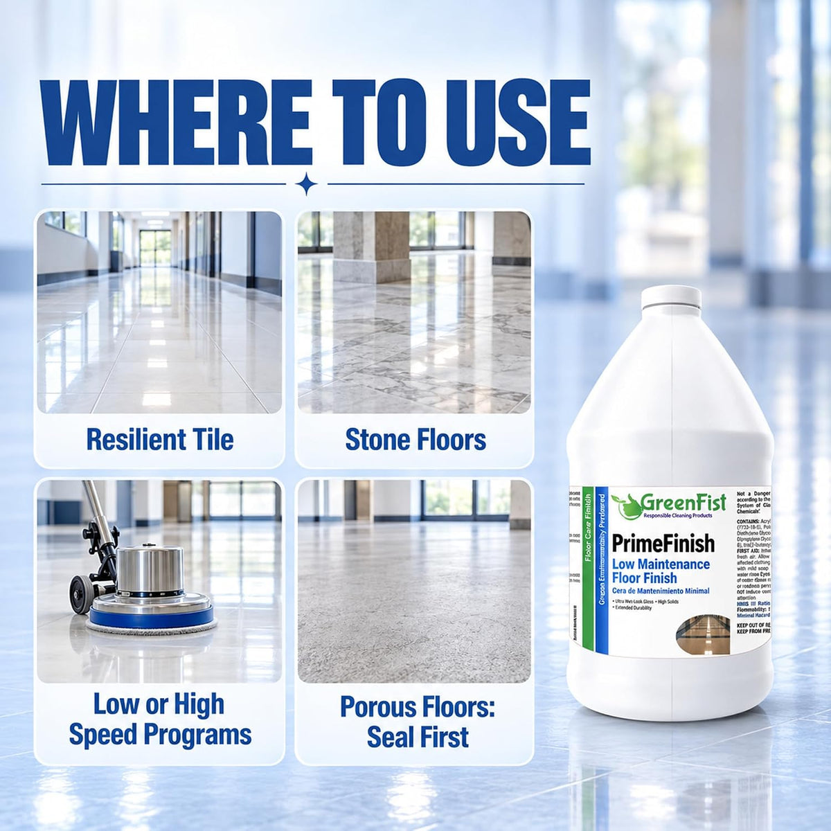 GreenFist PrimeFinish Floor Polish, 1 Gallon