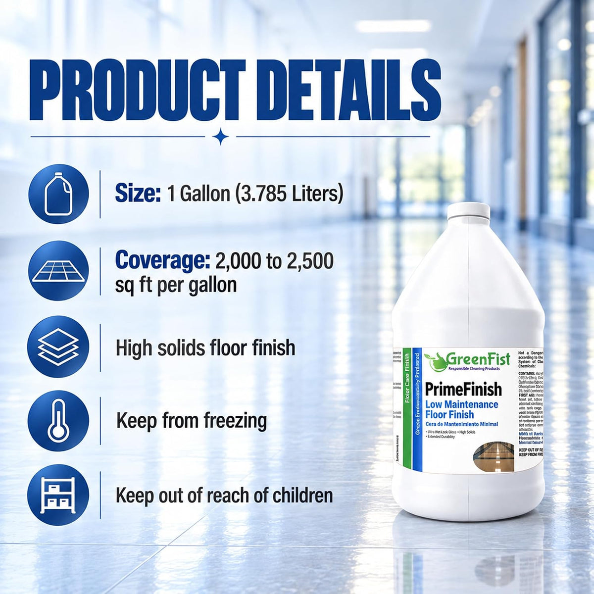 GreenFist PrimeFinish Floor Polish, 1 Gallon