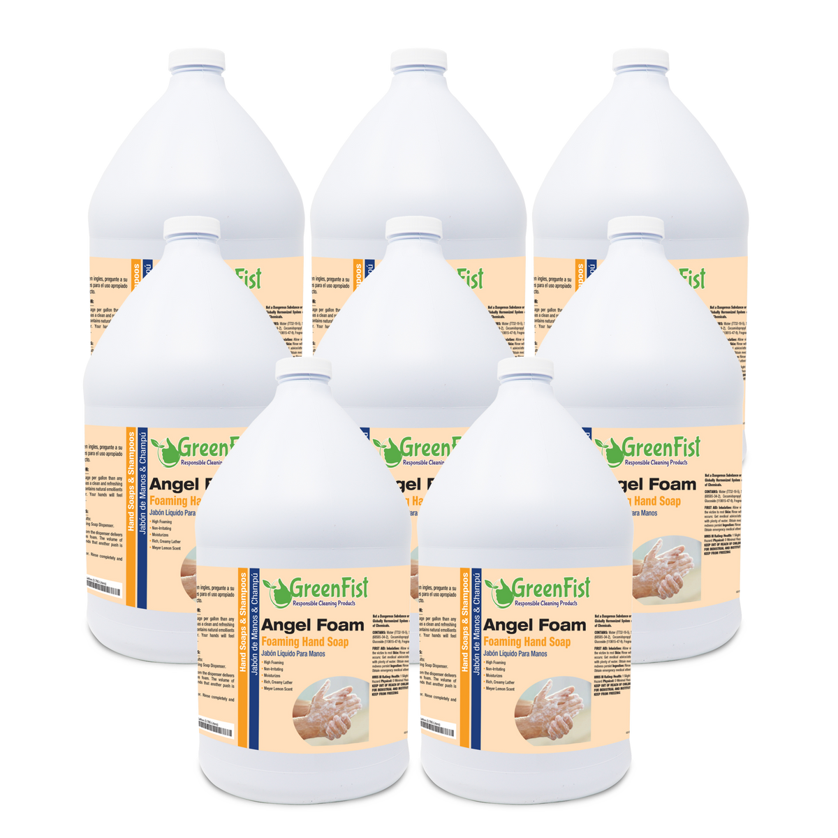 GREENFIST FOAMING SOAP ANGEL [ FOAM ] LEMON SCENT 8 GALLONS (8X1) 8 GALLONS - GreenFist