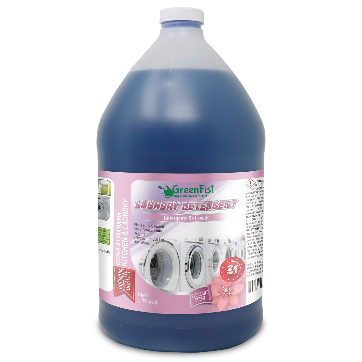 GreenFist Liquid Laundry Detergent Washing [ 80 Loads ] Fresh Pleasant Scent, 128 Ounce (1 Gallon) - GreenFist
