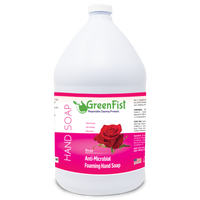 GreenFist Antibacterial Foaming Hand Soap Refills Jug Rose Scent Foam Refill Made in USA, 128 ounce (1 Gallon) - GreenFist