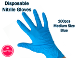 Mittsy Disposable Nitrile Gloves | Powder Free Blue Gloves - 100 Pcs / Medium - GreenFist