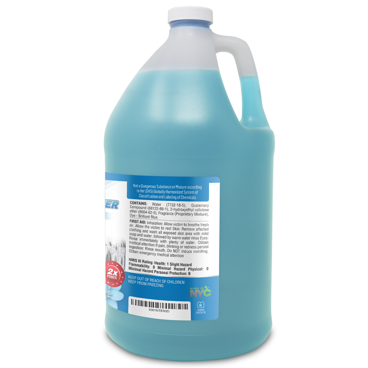 GreenFist Liquid Fabric Laundry Softener & Conditioner Fresh Smell Odor Eliminator Formula - Pleasant Scent, 1 Gallon - GreenFist
