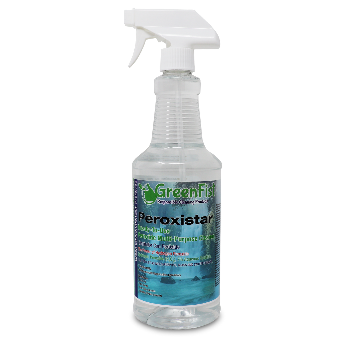 Hydrogen Peroxide Multi Surface Cleaner [Ready to Use], (Spray Bottle 32 oz) - GreenFist
