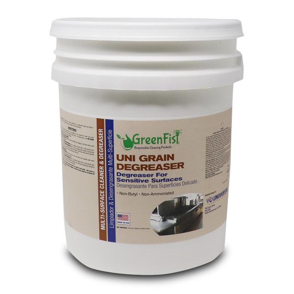 GreenFist UNIGRAIN Degreaser All Purpose Cleaner For Sensitive Surfaces [Non-Butyl,Non-Ammoniated] 5 Gallon - GreenFist