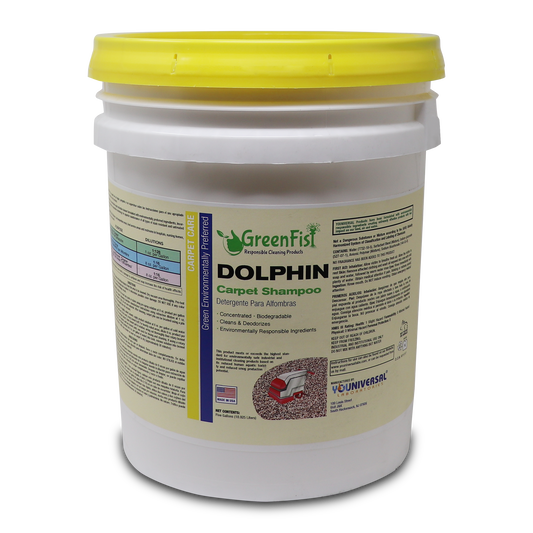 GreenFist Dolphin Carpet Shampoo 5 Gal. & 32 Oz. [ Concentrated ] Carpet Cleaner Biodegradable Makes Up to Ready To Use 640 Gallons - GreenFist