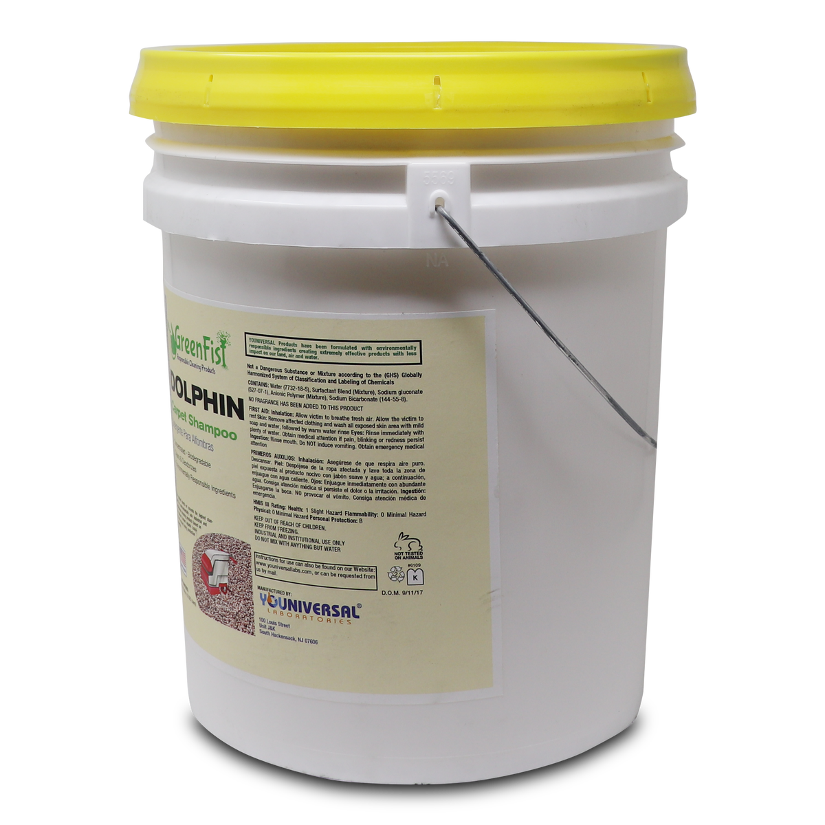 GreenFist Dolphin Carpet Shampoo 5 Gal. & 32 Oz. [ Concentrated ] Carpet Cleaner Biodegradable Makes Up to Ready To Use 640 Gallons - GreenFist