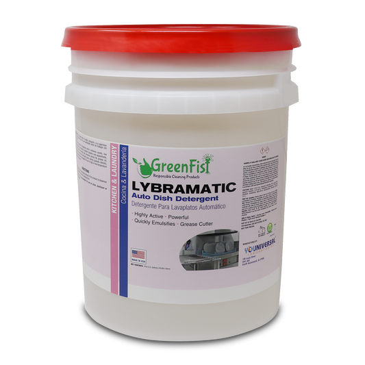 Lybramatic | Commercial Industrial Grade Dishwasher [Ready-to-Use] Detergent ,5 Gallon Pail - GreenFist